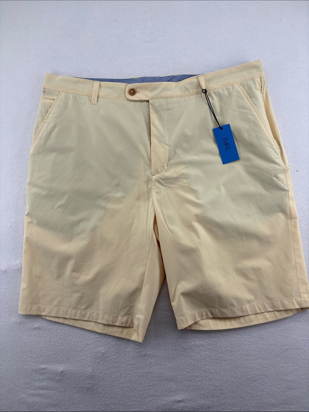 J McLaughlin Silas Short Yellow Solid Chino Shorts - Size 38